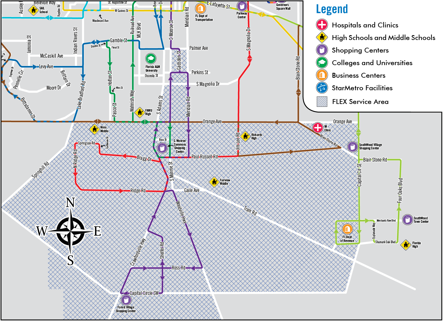 FLEX Route Map